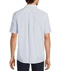 Roundtree & Yorke Big & Tall TravelSmart Easy Care Short Sleeve Small Grid Poplin Sport Shirt