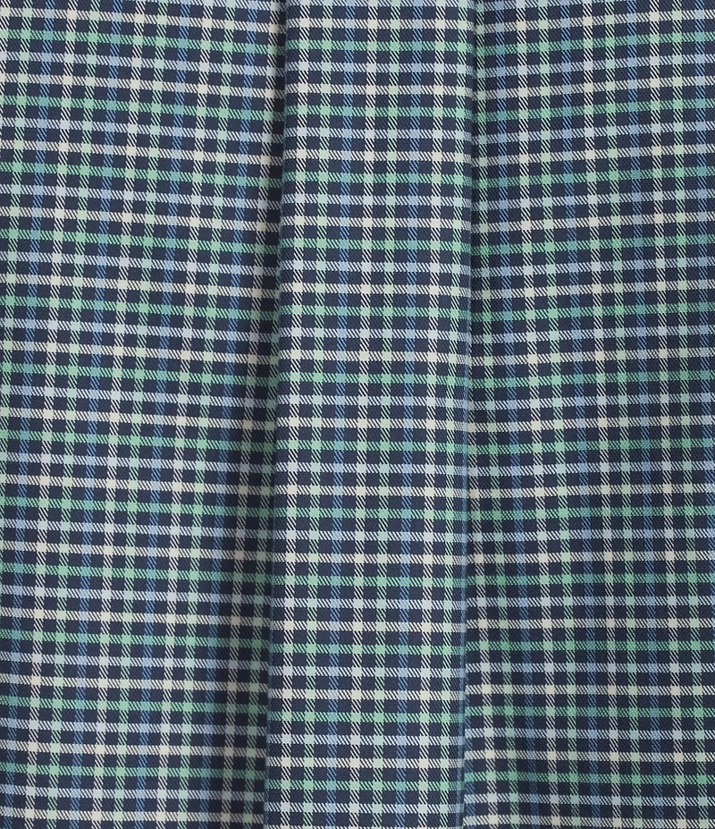 Roundtree & Yorke Big & Tall TravelSmart Easy Care Short Sleeve Twill Small Plaid Sport Shirt