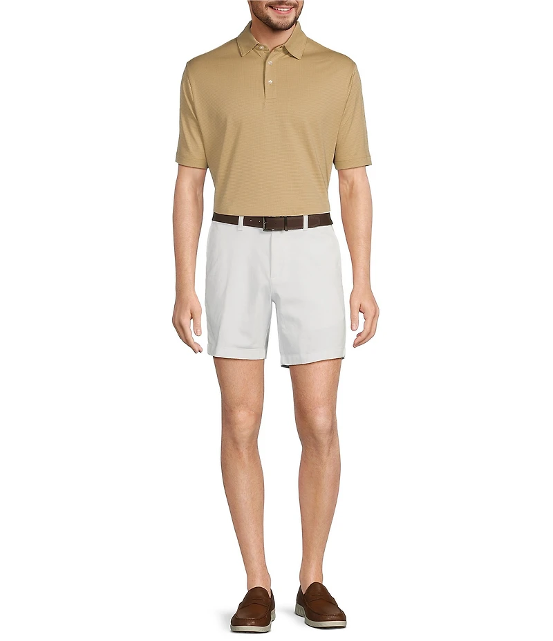 Roundtree & Yorke Big & Tall TravelSmart Short Sleeve Non-Solid Solid Jacquard Polo Shirt