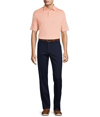 Roundtree & Yorke Big & Tall TravelSmart Short Sleeve Non-Solid Solid Jacquard Polo Shirt