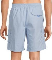 Roundtree & Yorke Boardwalk Cargo 9#double; Solid Swim Trunk