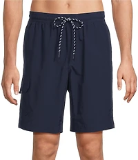 Roundtree & Yorke Boardwalk Cargo 9#double; Solid Swim Trunks
