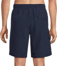Roundtree & Yorke Boardwalk Cargo 9#double; Solid Swim Trunks