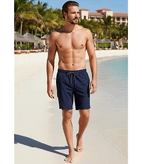 Roundtree & Yorke Boardwalk Cargo 9#double; Solid Swim Trunks