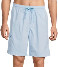 Roundtree & Yorke Boardwalk Cargo 9#double; Solid Swim Trunks