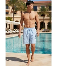 Roundtree & Yorke Boardwalk Cargo 9#double; Solid Swim Trunks