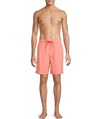 Roundtree & Yorke Boardwalk Cargo 9#double; Solid Swim Trunks