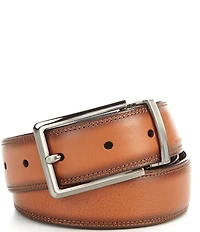 Roundtree & Yorke Burnished Edge Reversible Leather Belt