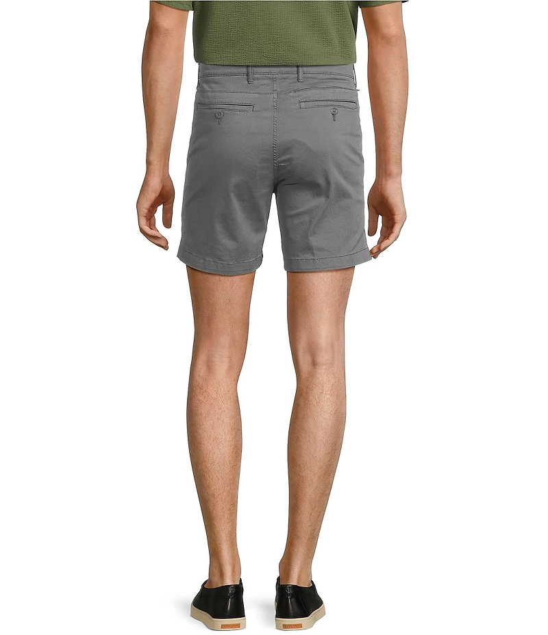 Roundtree & Yorke Casual Straight Fit Flat Front Tech Pocket Printed 7#double; Inseam Shorts