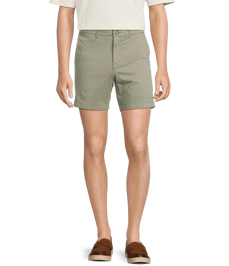 Roundtree & Yorke Casual Straight Fit Flat Front Tech Pocket Printed 7#double; Inseam Shorts