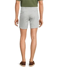 Roundtree & Yorke Casual Straight Fit Flat Front Tech Pocket Printed 7#double; Inseam Shorts