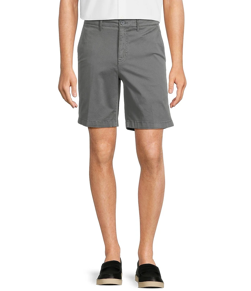 Roundtree & Yorke Casual Straight Fit Flat Front Printed 9#double; Inseam Shorts