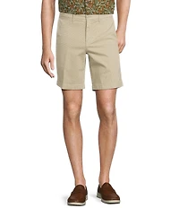 Roundtree & Yorke Casual Straight Fit Flat Front Printed 9#double; Inseam Shorts