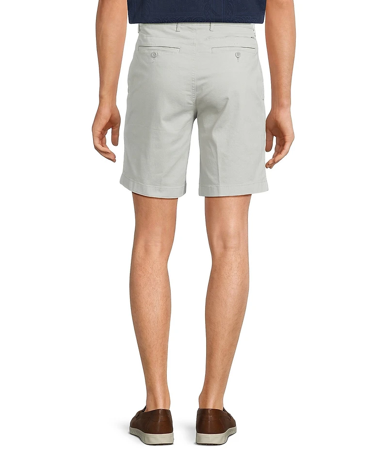 Roundtree & Yorke Casual Straight Fit Flat Front Printed 9#double; Inseam Shorts