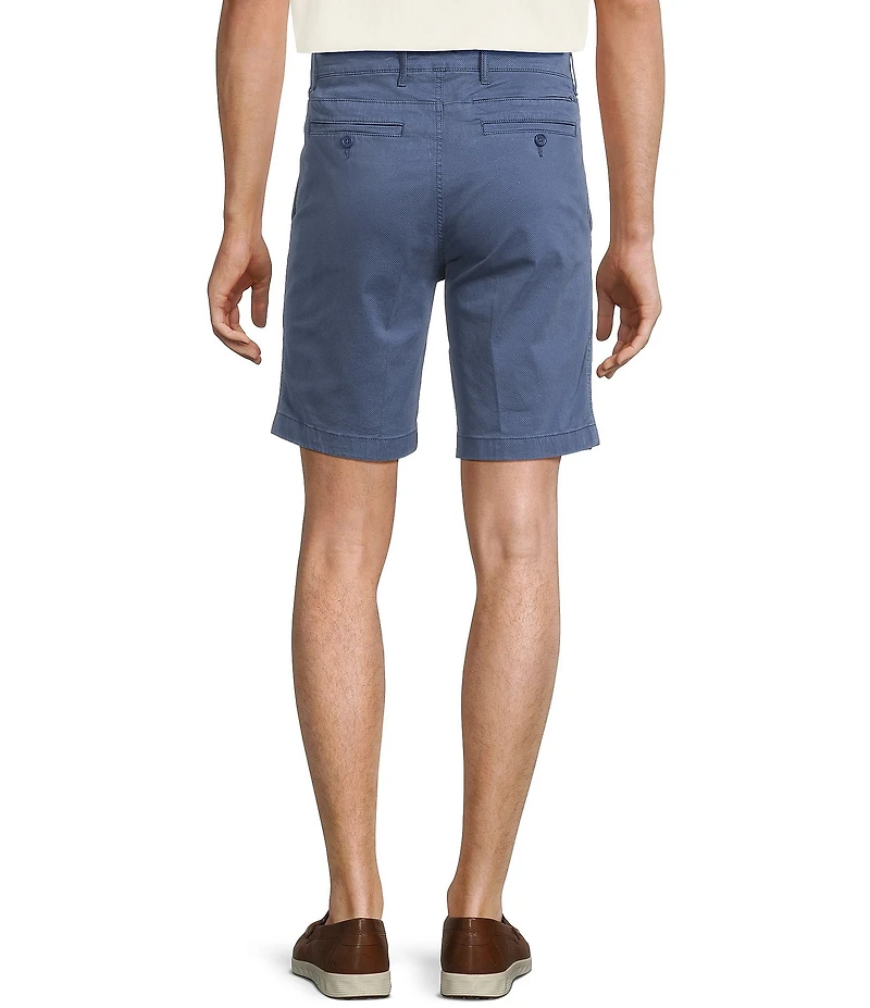 Roundtree & Yorke Casual Straight Fit Flat Front Printed 9#double; Inseam Shorts