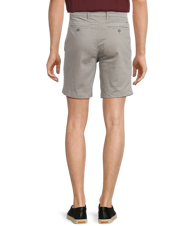 Roundtree & Yorke Casual Straight Fit Flat Front Printed 9#double; Inseam Shorts