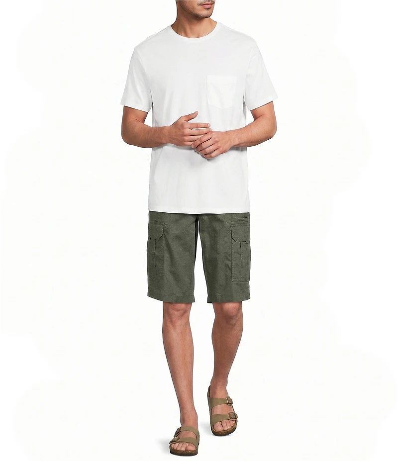 Roundtree & Yorke Classic Fit 13#double; Inseam Utility Cargo Shorts