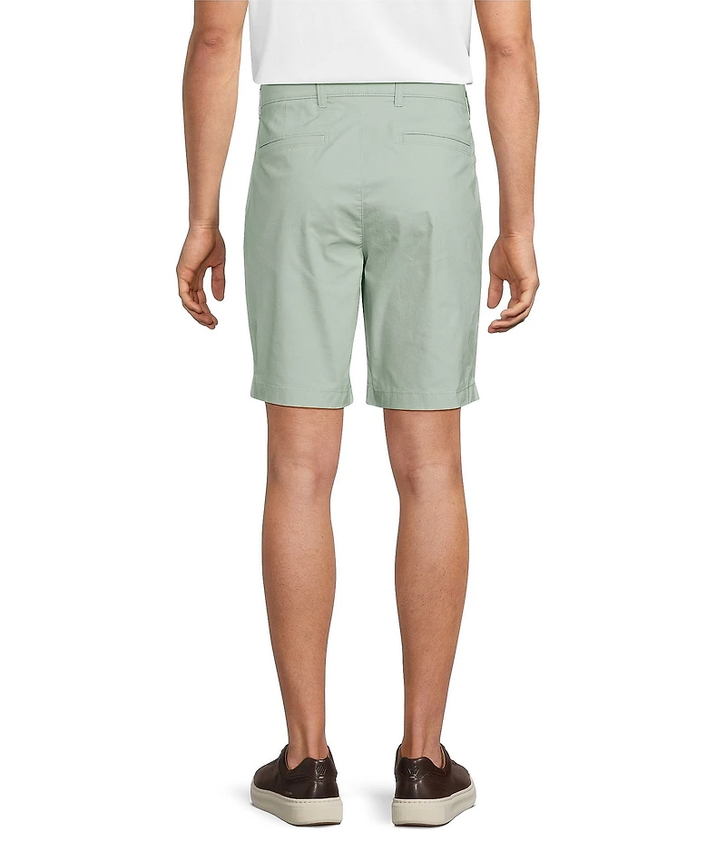 Roundtree & Yorke Classic Fit Flat Front All Seasons Coolmax 9#double; Inseam Shorts