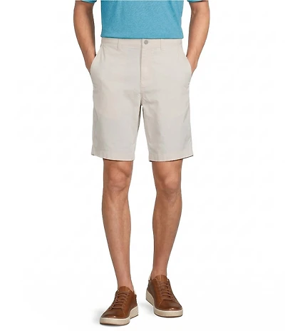 Roundtree & Yorke Classic Fit Flat Front All Seasons Coolmax 9#double; Inseam Shorts