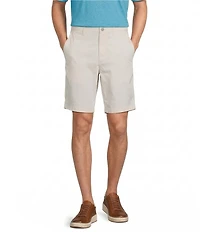 Roundtree & Yorke Classic Fit Flat Front All Seasons Coolmax 9#double; Inseam Shorts
