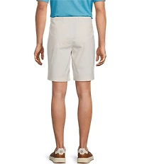 Roundtree & Yorke Classic Fit Flat Front All Seasons Coolmax 9#double; Inseam Shorts