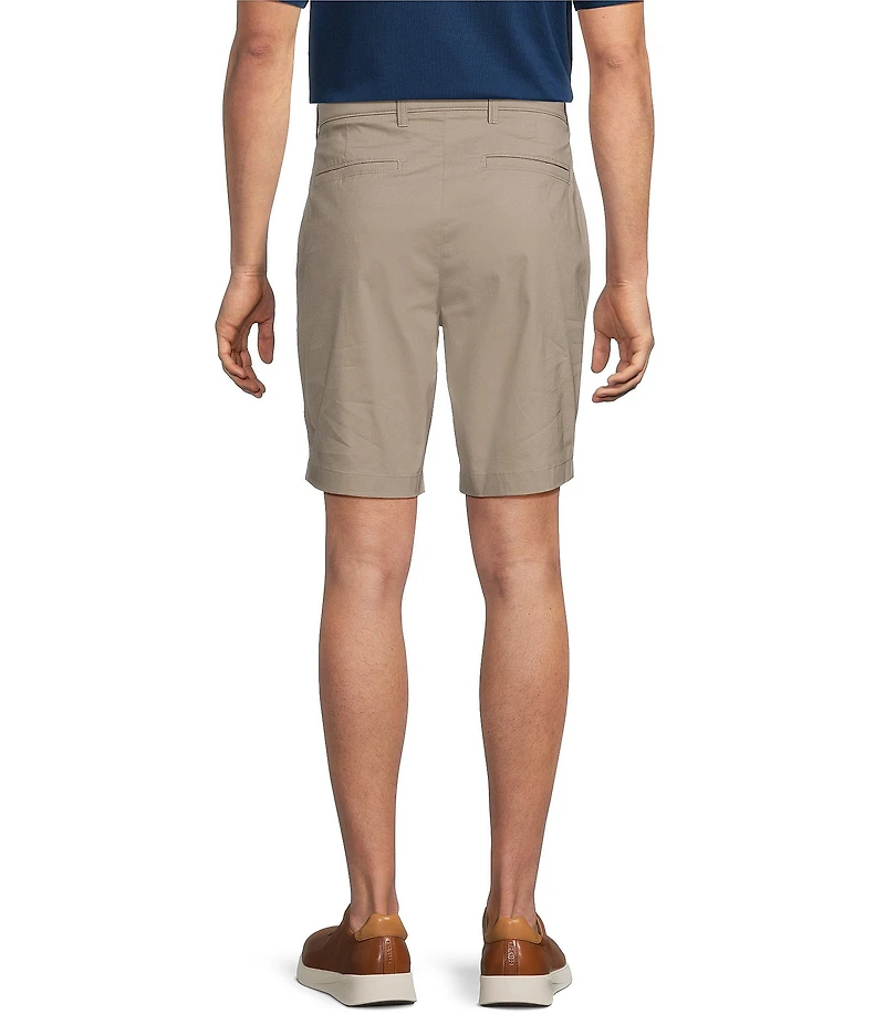 Roundtree & Yorke Classic Fit Flat Front All Seasons Coolmax 9#double; Inseam Shorts