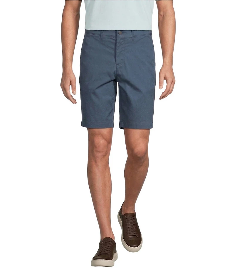 Roundtree & Yorke Classic Fit Flat Front All Seasons Coolmax 9#double; Inseam Shorts