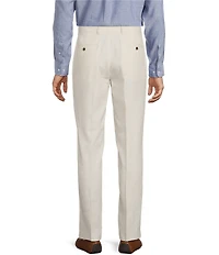 Roundtree & Yorke Classic Fit Flat Front Solid Linen Dress Pants