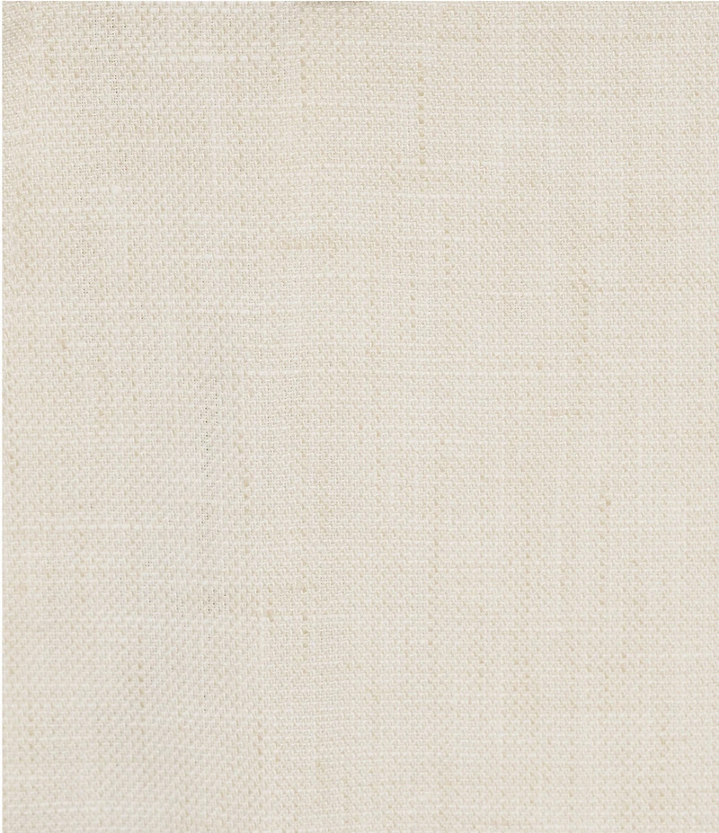 Roundtree & Yorke Classic Fit Flat Front Solid Linen Dress Pants