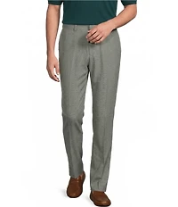 Roundtree & Yorke Classic Fit Flat Front Solid Linen Dress Pants