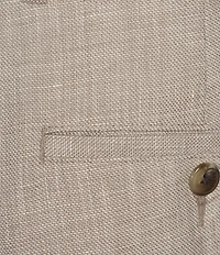 Roundtree & Yorke Classic Fit Flat Front Solid Linen Dress Pants