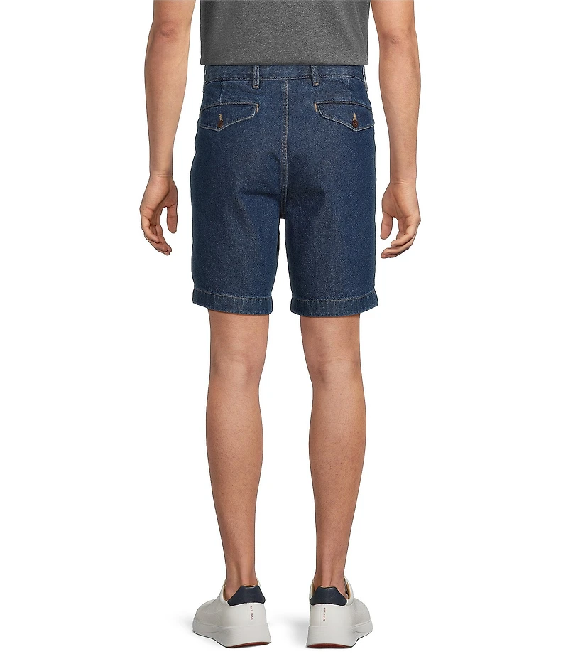 Roundtree & Yorke Classic Fit Mid Rise 8#double; Denim Shorts