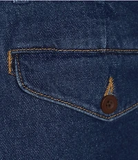 Roundtree & Yorke Classic Fit Mid Rise 8#double; Denim Shorts