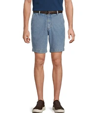Roundtree & Yorke Classic Fit Mid Rise 8#double; Denim Shorts