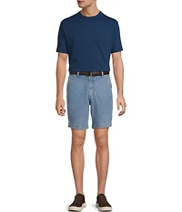 Roundtree & Yorke Classic Fit Mid Rise 8#double; Denim Shorts