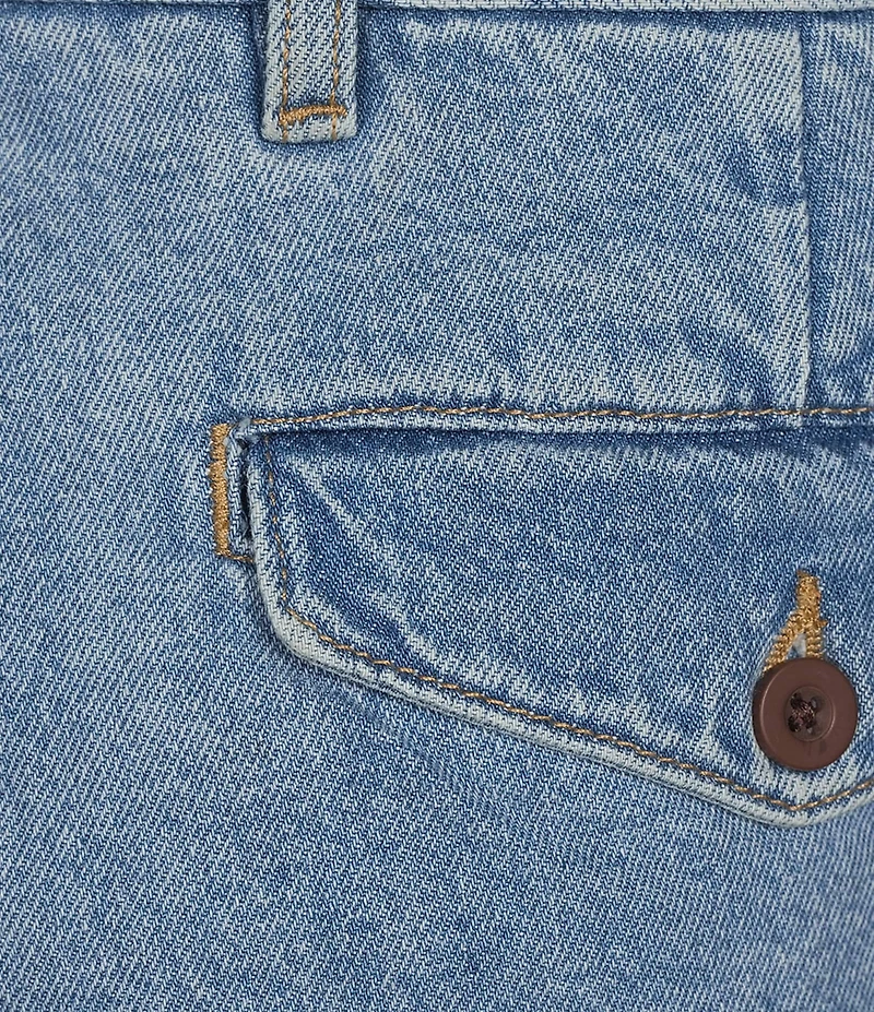 Roundtree & Yorke Classic Fit Mid Rise 8#double; Denim Shorts