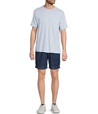 Roundtree & Yorke Classic Fit Pleated 8#double; Denim Shorts