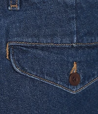 Roundtree & Yorke Classic Fit Pleated 8#double; Denim Shorts