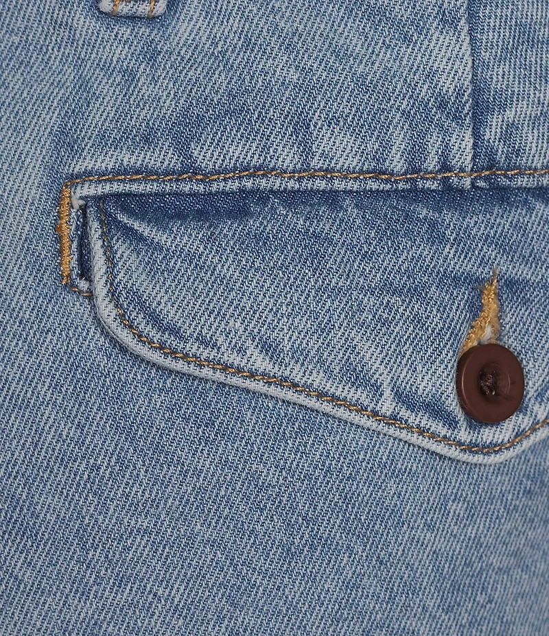 Roundtree & Yorke Classic Fit Pleated 8#double; Denim Shorts