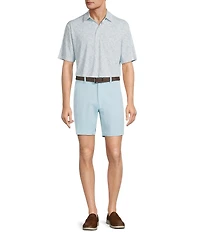 Roundtree & Yorke Classic Flat Front Performance Space Dye 8#double; Pull On Shorts
