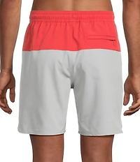 Roundtree & Yorke Color Blocked 7#double; Swim Trunks