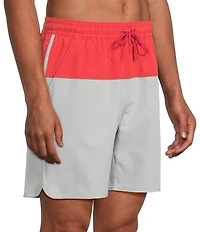Roundtree & Yorke Color Blocked 7#double; Swim Trunks