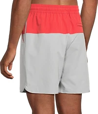 Roundtree & Yorke Color Blocked 7#double; Swim Trunks