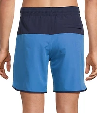 Roundtree & Yorke Color Blocked 7#double; Swim Trunks
