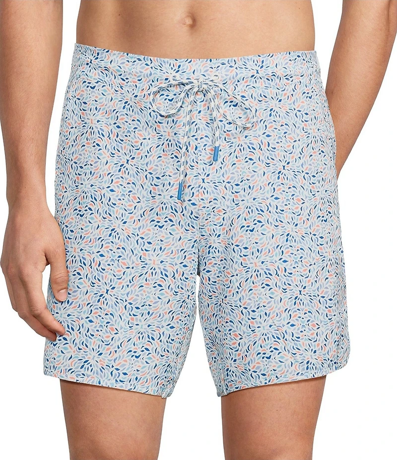 Roundtree & Yorke Confetti 7#double; Inseam Swim Trunks