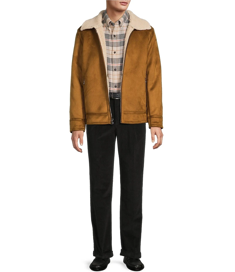 Roundtree & Yorke Faux-Sherpa Collar Hipster Jacket