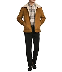 Roundtree & Yorke Faux-Sherpa Collar Hipster Jacket