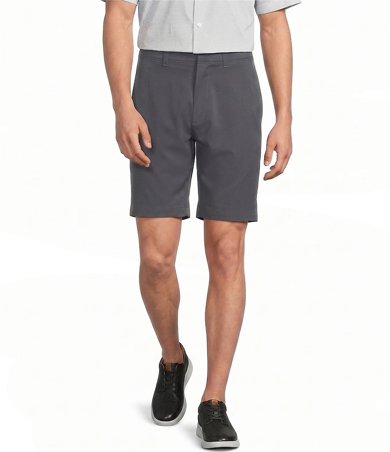 Roundtree & Yorke Flat Front 9#double; Performance Herringbone Shorts