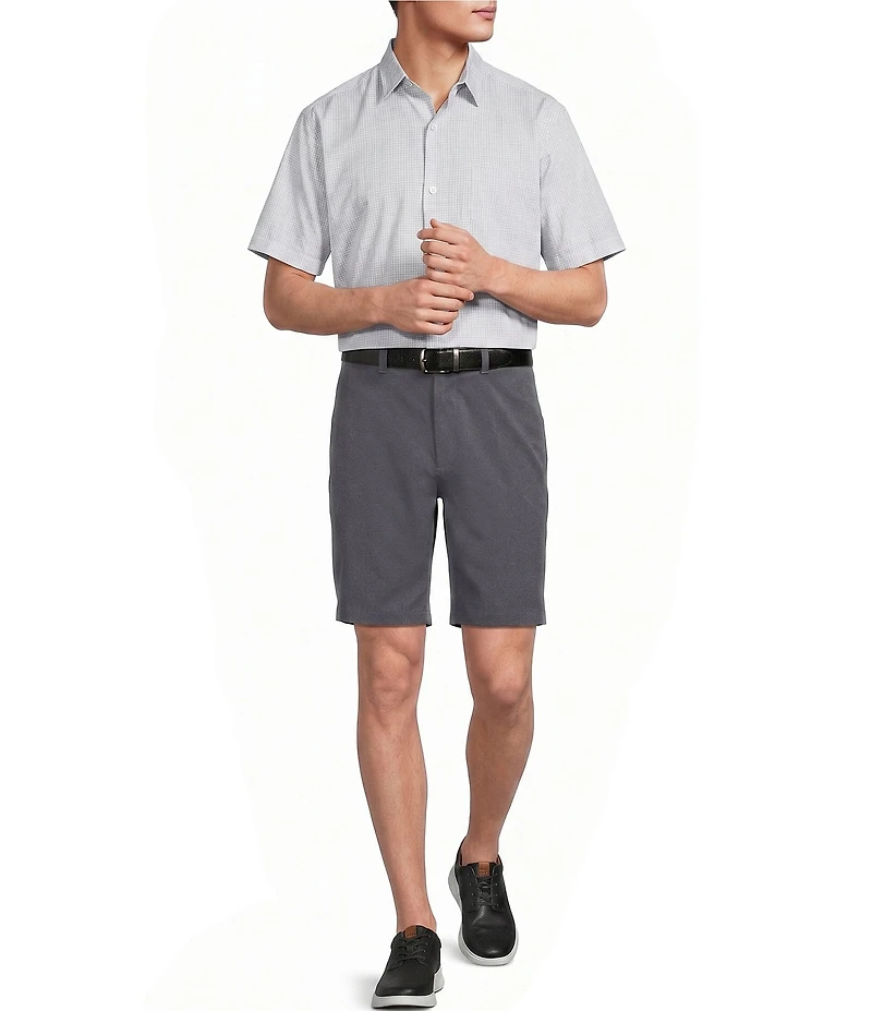 Roundtree & Yorke Flat Front 9#double; Performance Herringbone Shorts
