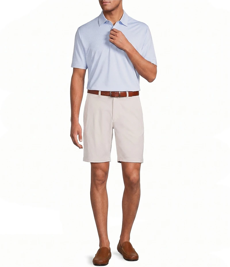 Roundtree & Yorke Flat Front 9#double; Performance Herringbone Shorts